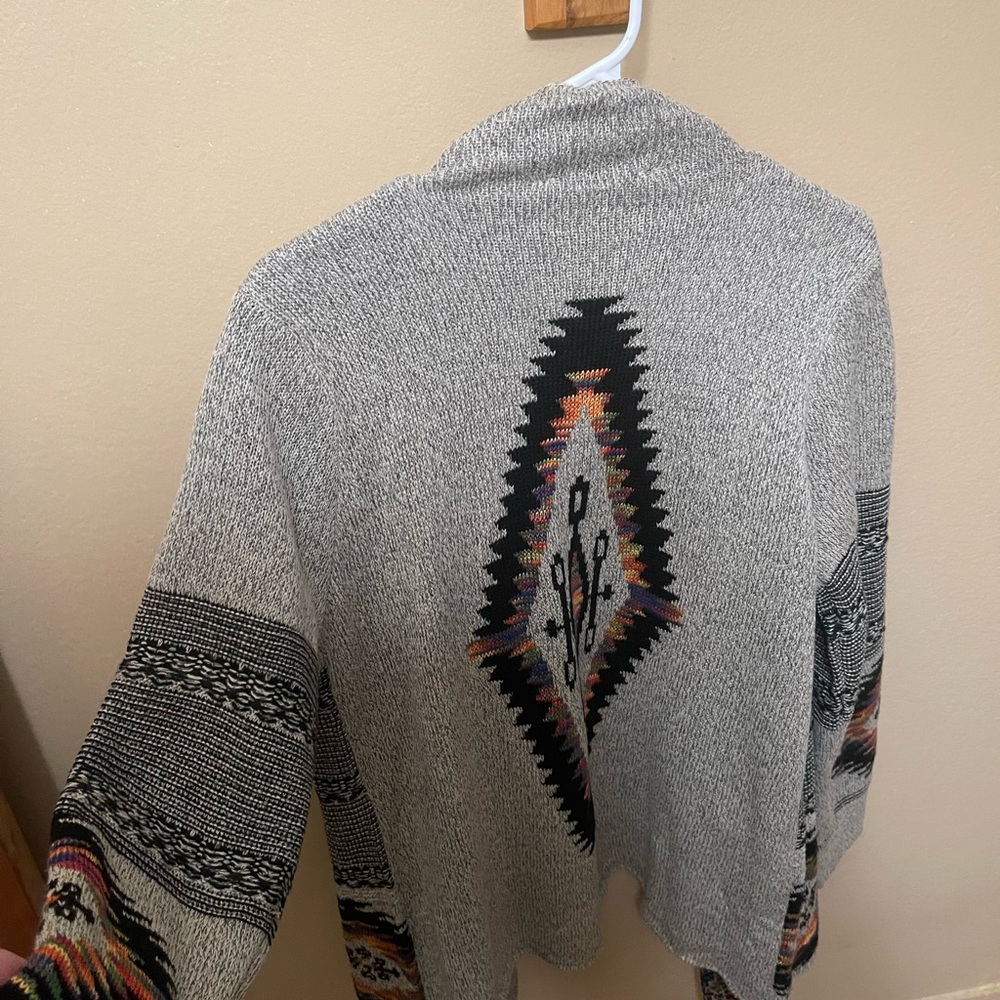 Aztec print cardigan